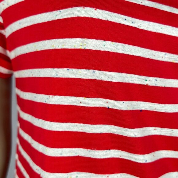SONOMA Medium Striped Red Tee Shirt Jersey Dress Summer Vacation - Picture 5 of 7